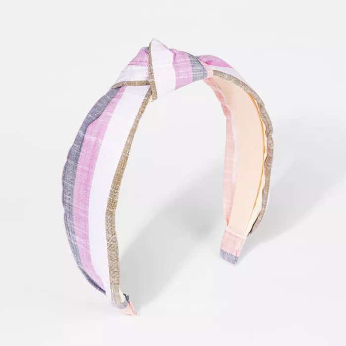 Girls' Striped Knot Headband - Cat & Jack™ | Target