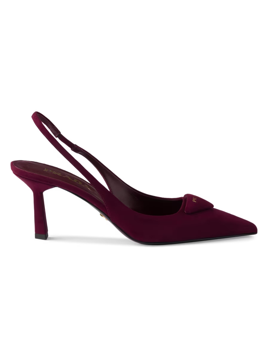 Suede 75MM Slingback Pumps | Saks Fifth Avenue