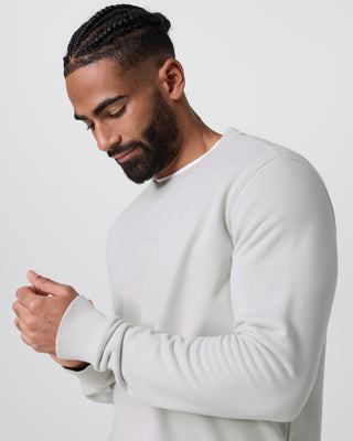 Vuori Cypress Logo Crew Neck Shirt | Salt | Large | Vuori Clothing (US & Canada)