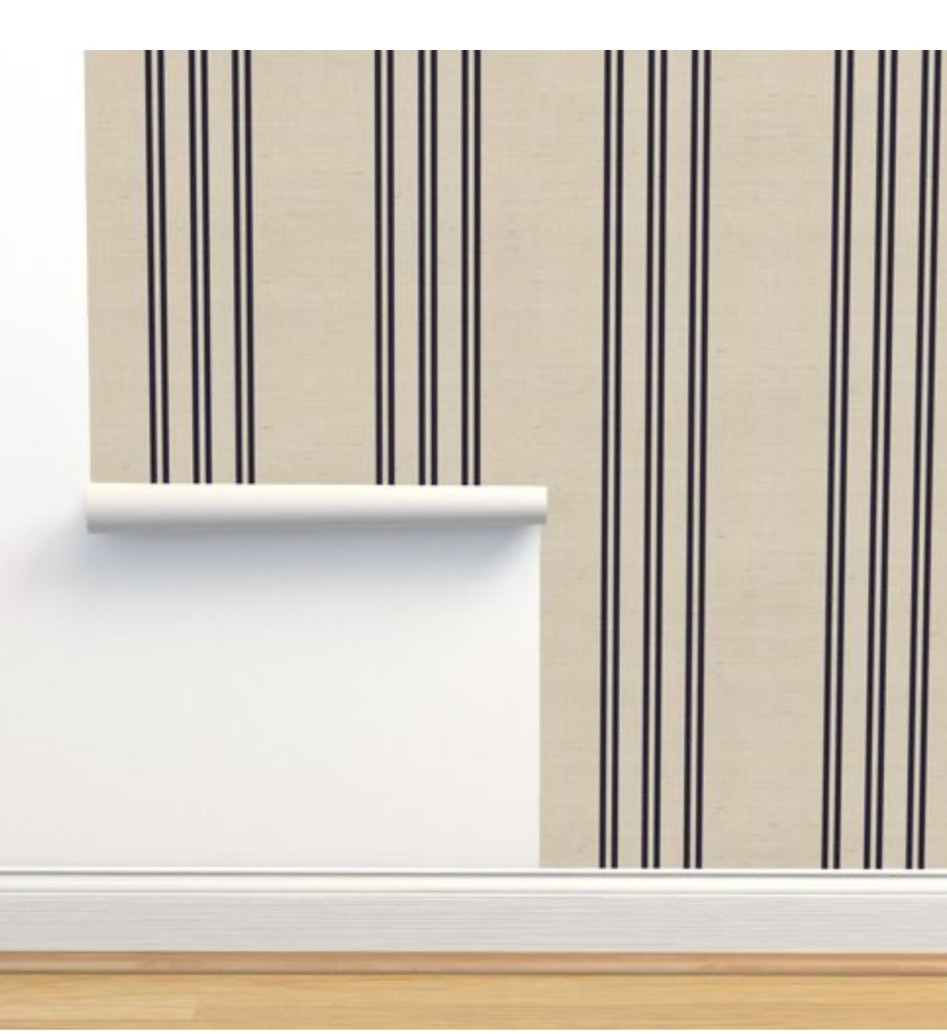 Striped wallpaper 😍 Installing this in our hallway so soon.😬