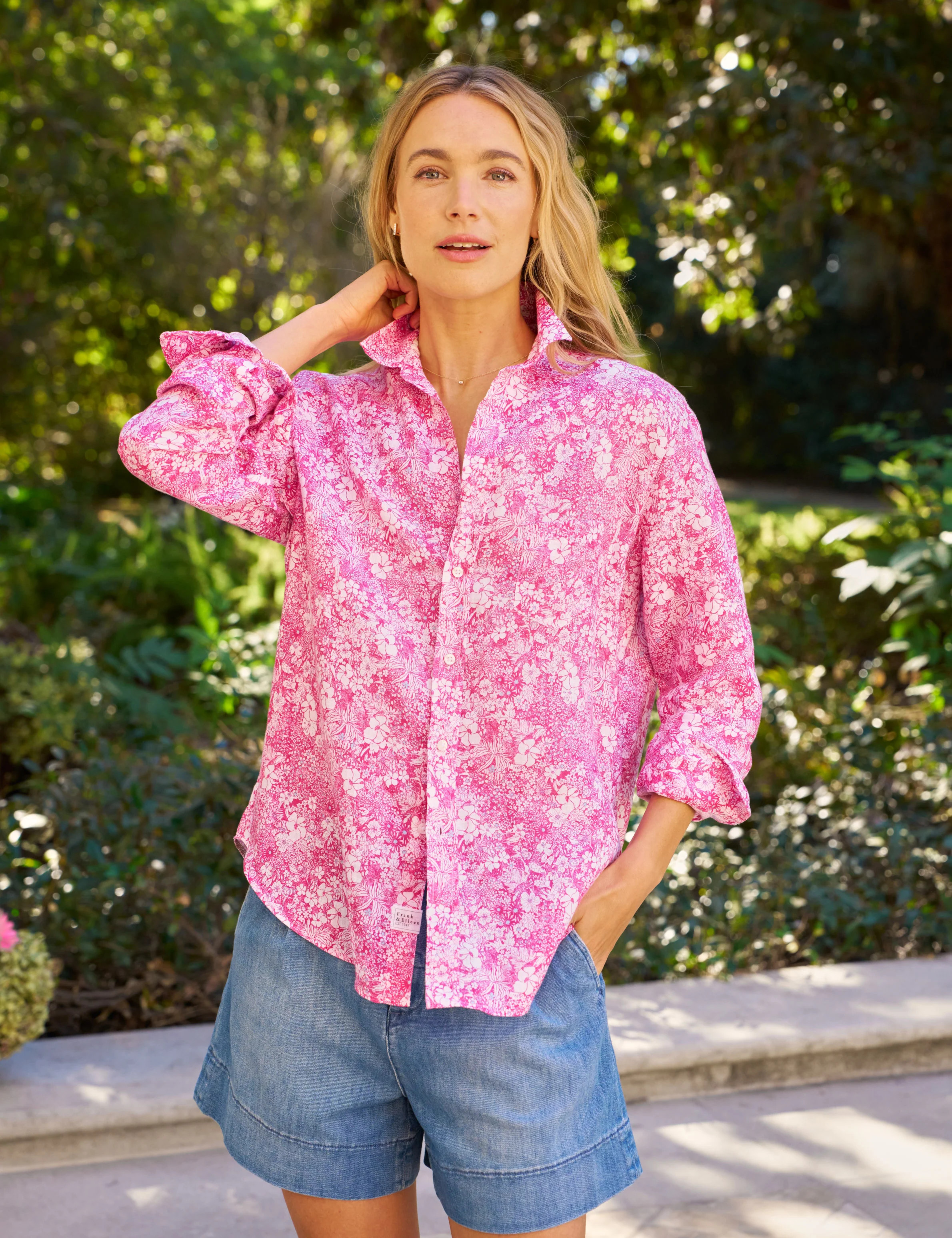 EILEEN Pink Floral, Italian Classic Linen | Frank & Eileen