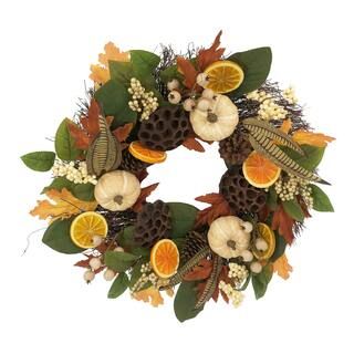 24" Orange Slice & Lotus Wreath by Ashland® | Michaels Stores