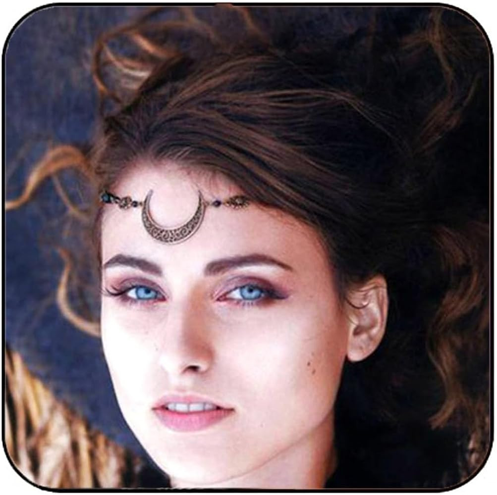 CAKURE Moon Head Chain Bohemia Gold Bronze Hair Chain Headpiece Vintage Forehead Jewelry Gypsy He... | Amazon (US)