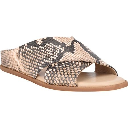 Women s Easy Spirit Olive Wedge Slide Multicolored Mixed Goat Snake Print 9.5 M | Walmart (US)