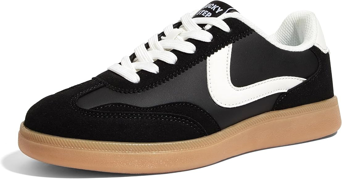 LUCKY STEP Women's Retro Fashion Sneakers Classic Casual Walking Shoes Non Slip Comfort Skate Sho... | Amazon (US)