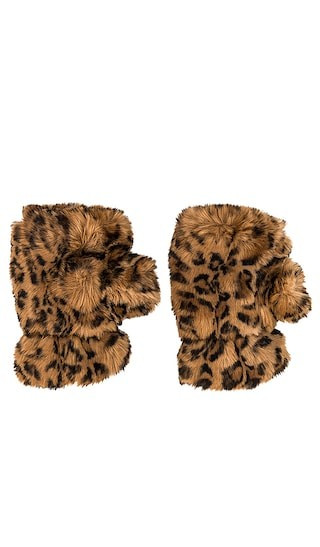Apparis Ariel Faux Fur Gloves in Brown. | Revolve Clothing (Global)