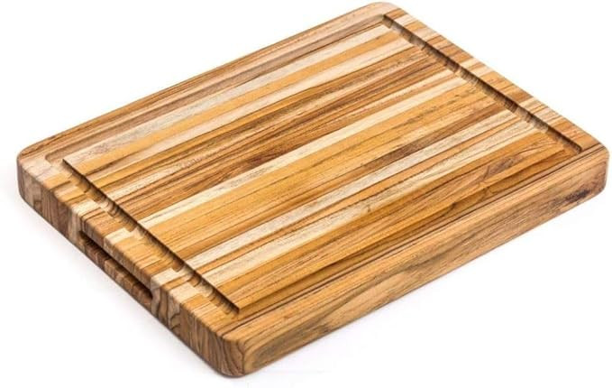 Teakhaus Carving Board - Medium (M) Wood Cutting Board with Juice Groove and Grip Handles - Rever... | Amazon (US)