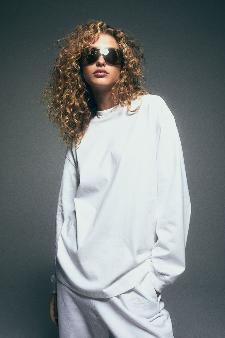 Long-sleeved jersey top | H&M (UK, MY, IN, SG, PH, TW, HK)