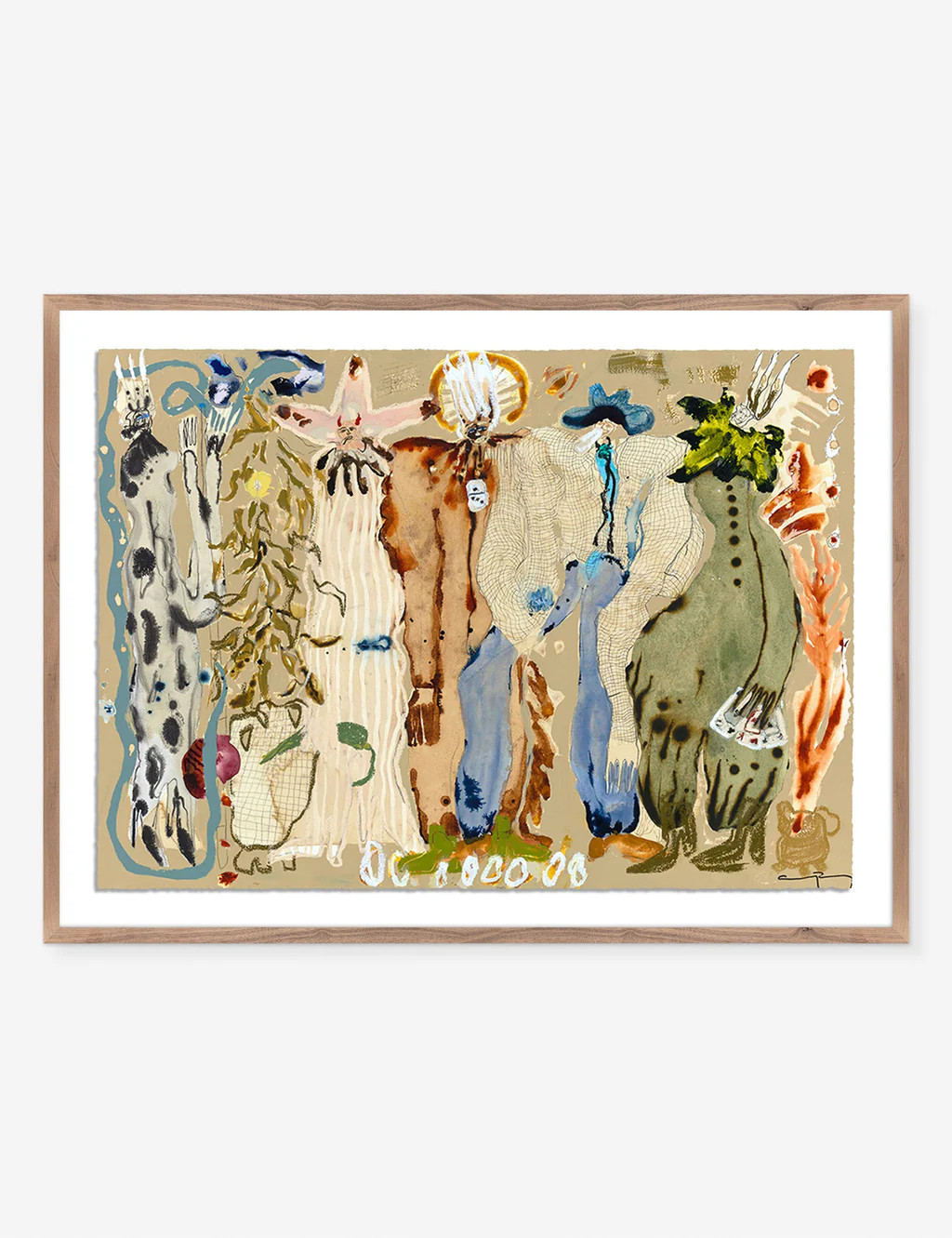 Blue Eyed Snake Woman Wall Art by Caroline Pinney | Lulu and Georgia 