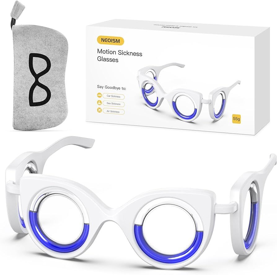 Motion Sickness Glasses Car Sickness Glasses Relieve Carsickness Airsickness Seasickness Portable... | Amazon (US)