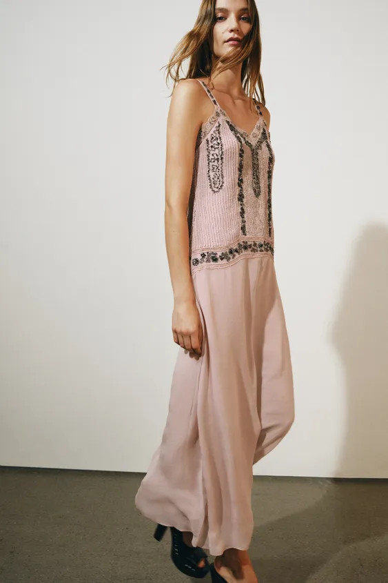 ZW COLLECTION BEADED DRESS | Zara US