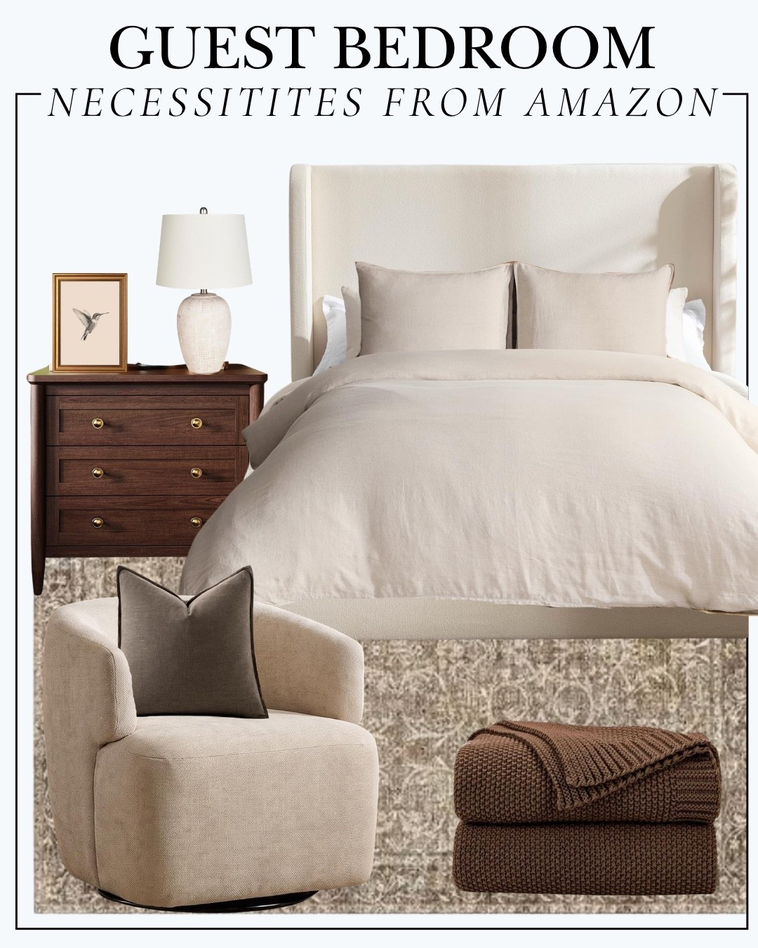 Shop these guest bedroom essentials for a cozy space your guests will love!￼