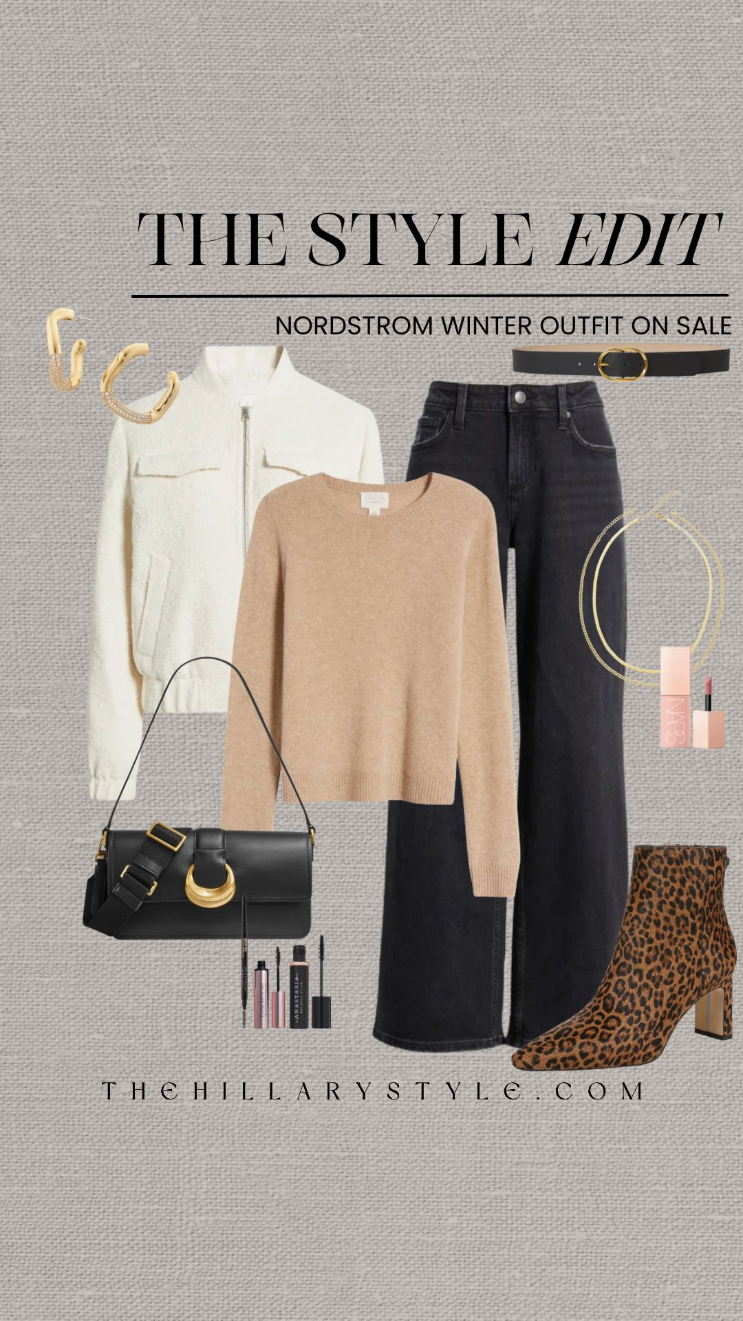 The Style Edit: Nordstrom Winter Outfit on Sale 

This is your sign to grab these on-sale winter staples from Nordstrom! 🏷️ I'm obsessed with this combination of cozy textures and classic pieces. The cream teddy jacket is perfect for that street style aesthetic, and these wide-leg black jeans are a major must-have for the season. We all need a soft cashmere sweater and some statement leopard boots to complete our cold weather uniform! Shop these incredible deals right now before they go back to full price. #NordstromDeals #WinterSale

#TheHillaryStyle #Nordstrom #wintersale #winteroutfit #sweaterweather #cashmeresweater #teddycoat #leopardboots #widelegjeans #ootd #pinterestinspo #LTKwinter #elevatedstyle #cozyvibes #styleinspo 

 

#LTKSeasonal #LTKOver40 #LTKSaleAlert
