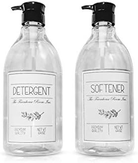 The Farmhouse Room Inc.1/2 Gallon Bottles for Liquid Detergent and Fabric Softener(64oz.) BPA Free & | Amazon (US)