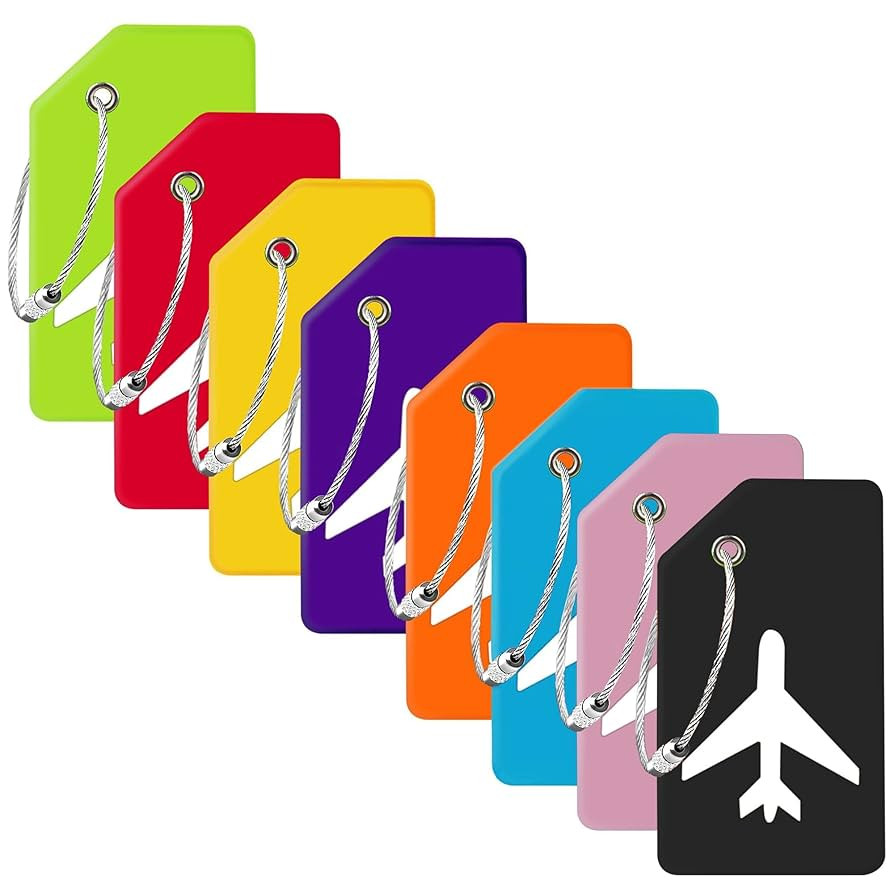 8 Pack Silicone Luggage Tag for Suitcases with Stainless Loop, TSA Approved, Privacy Protection T... | Amazon (US)