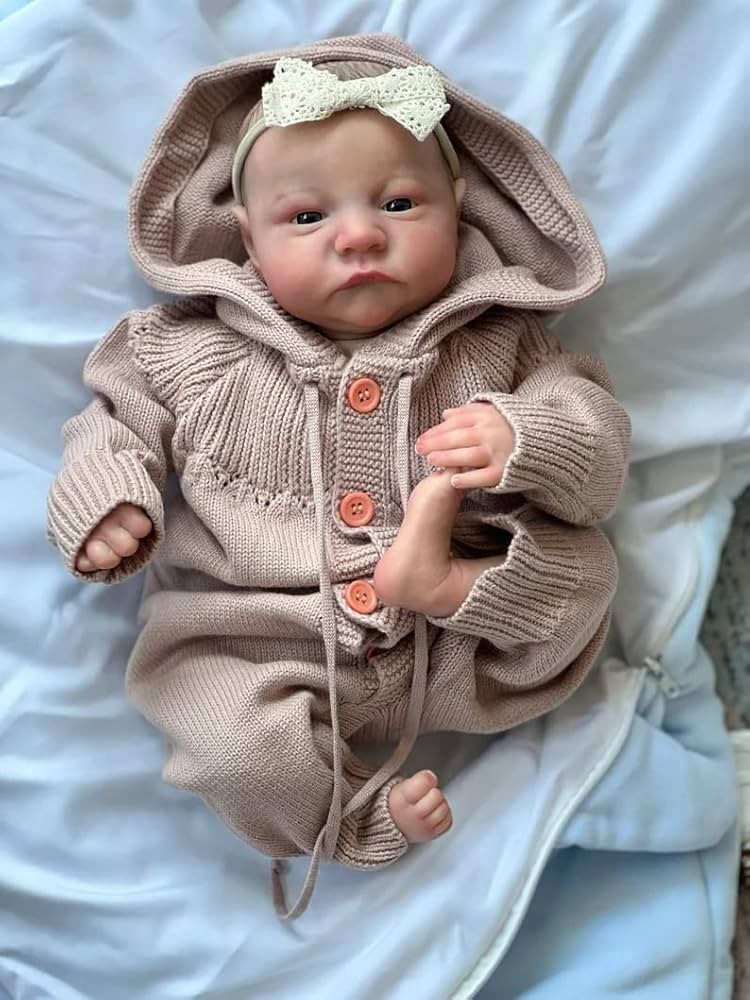 Anano Reborn Baby Levi Realistic Newborn Baby 19 inch 48cm Life Size Silicone Doll (Awake Brown) | Amazon (US)