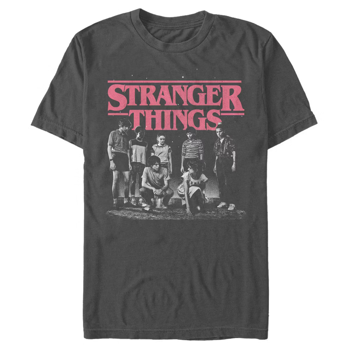 Men's Stranger Things Title Logo Faded T-Shirt | Target