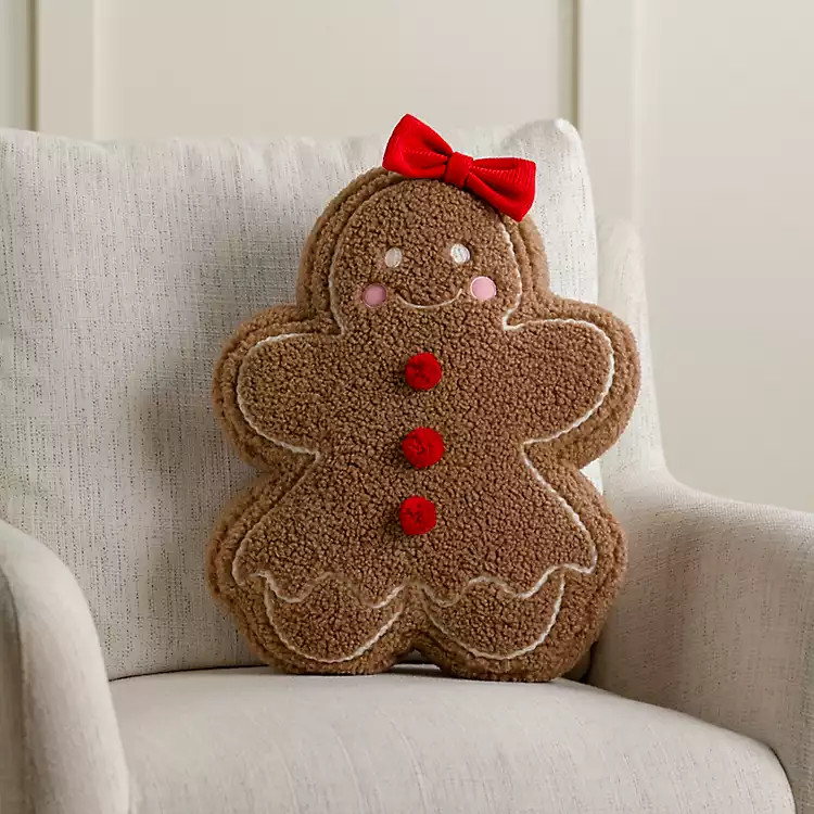 Gingerbread Girl Pillow | Kirklands