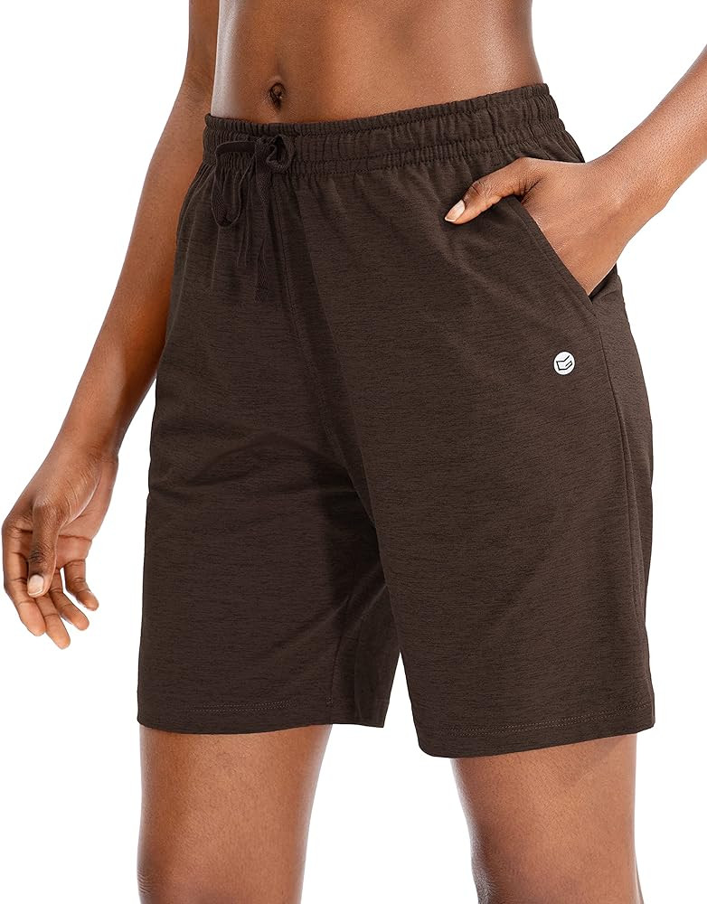 G Gradual Women's Bermuda Shorts Jersey Shorts with Deep Pockets 7" Long Shorts for Women Lounge ... | Amazon (US)