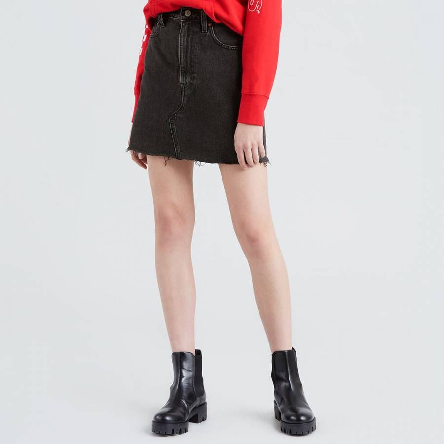 Black Decon Denim Mini Skirt | BrandAlley