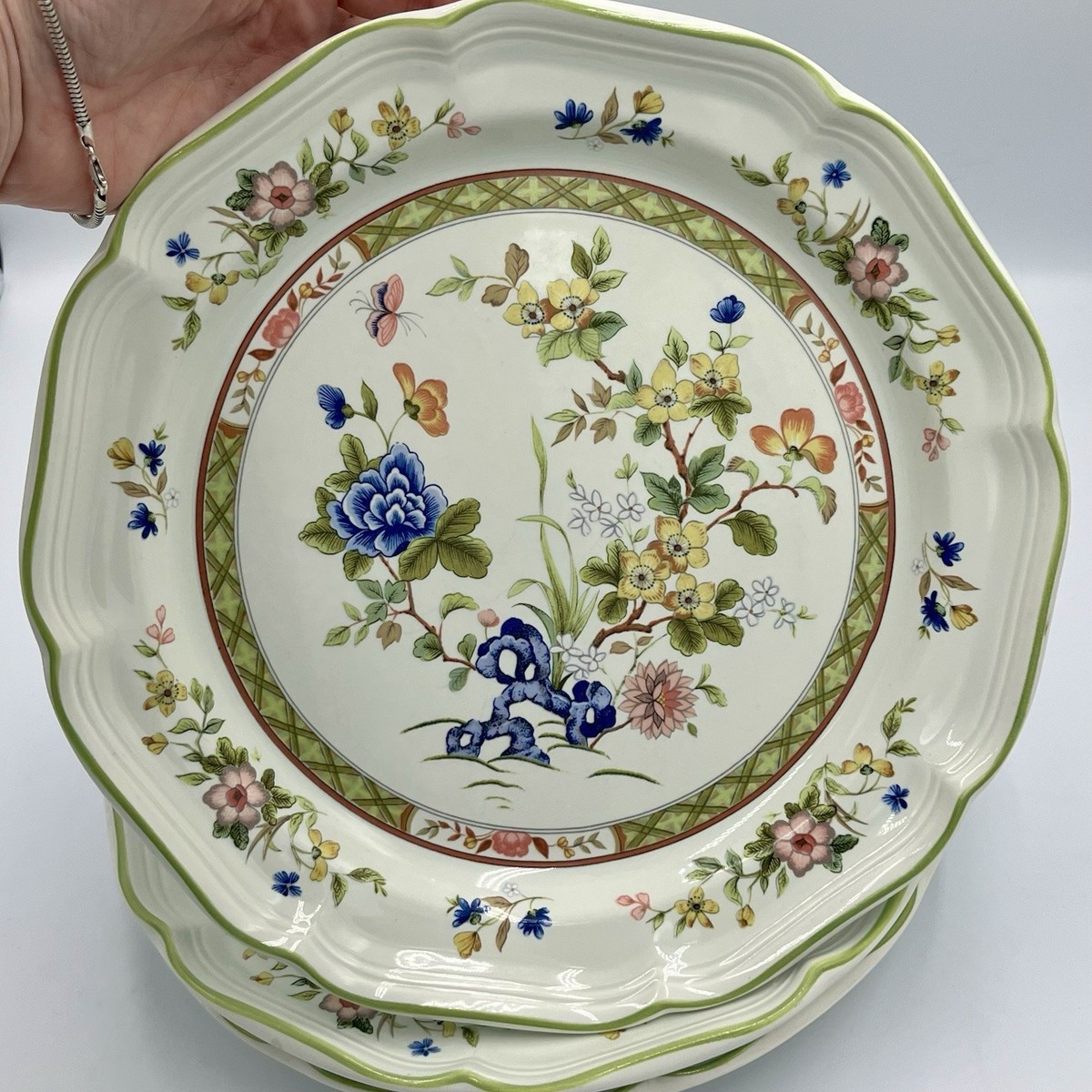 Set of Three (3) Vintage Mikasa Heritage Imari Bouquet 10 7/8" Dinner Plate Dish | eBay US