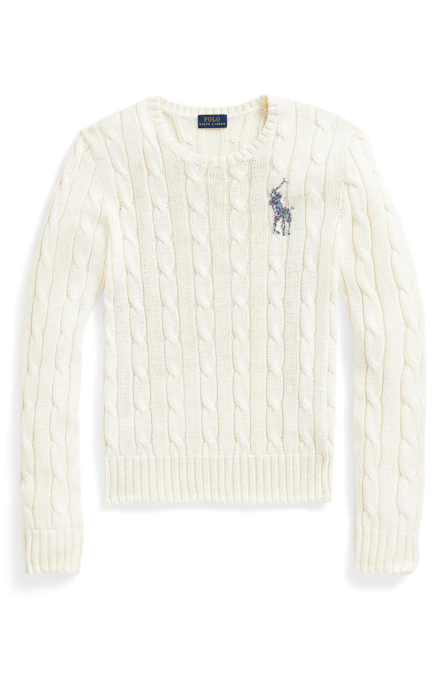 Cable Knit Cotton Sweater | Nordstrom