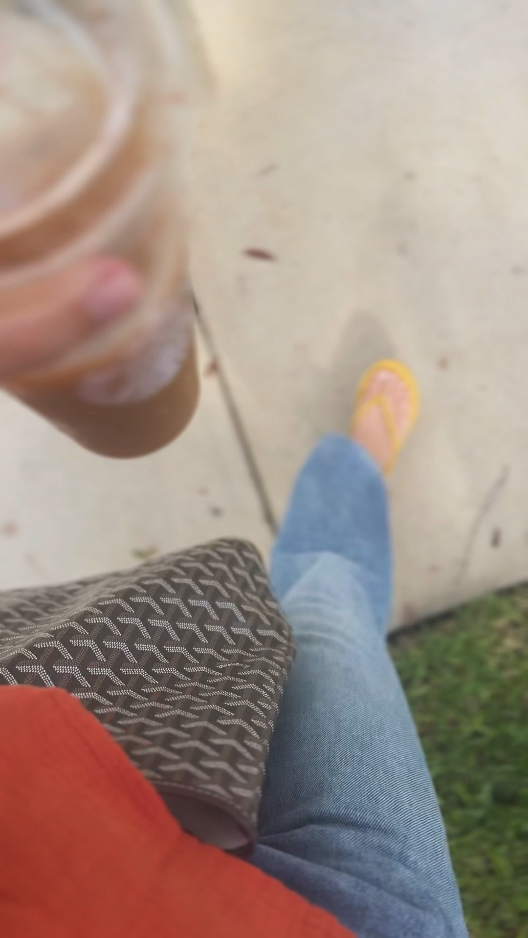 golden yellow flip flops