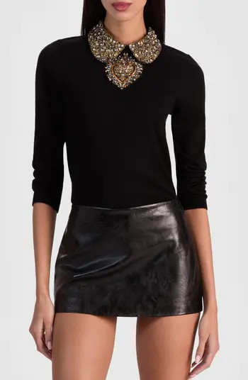 Porla Jeweled Collar Sweater | Nordstrom