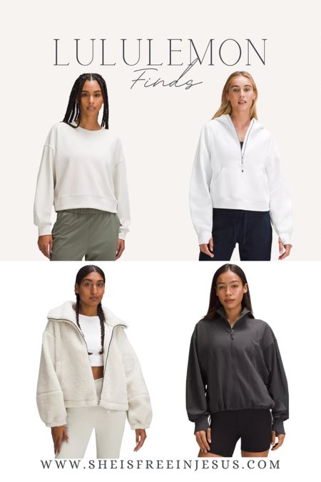 LULULEMON finds, white pullover, half zip, sherpa zip up jacket, black jacket 

#LTKSeasonal #LTKstyletip #LTKHoliday