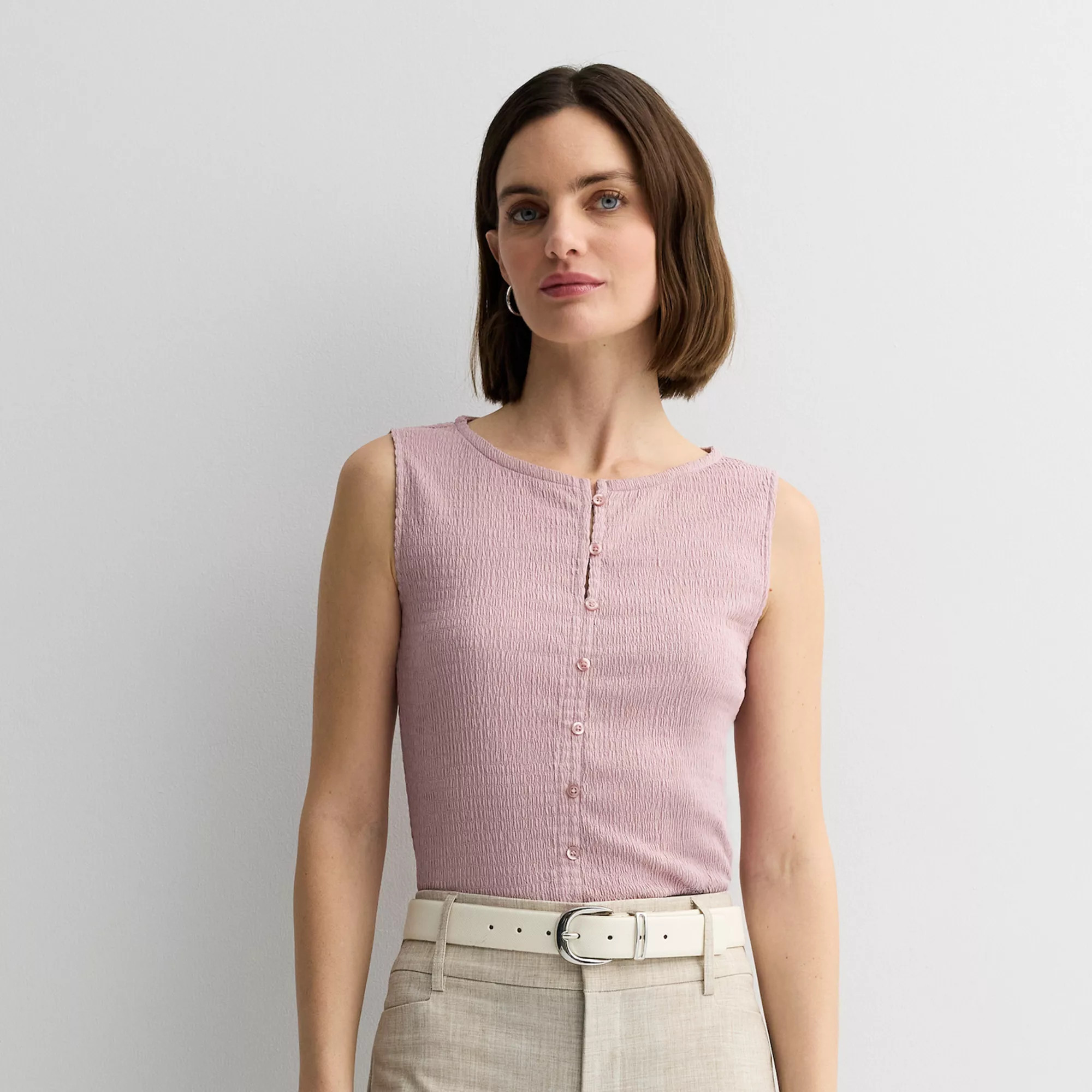 Women's Nine West Texture Button Front Cardi Tank | Kohl's