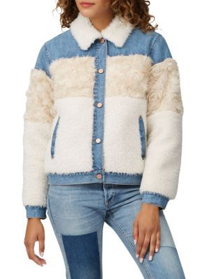 Faux Fur Denim Jacket | Saks Fifth Avenue OFF 5TH