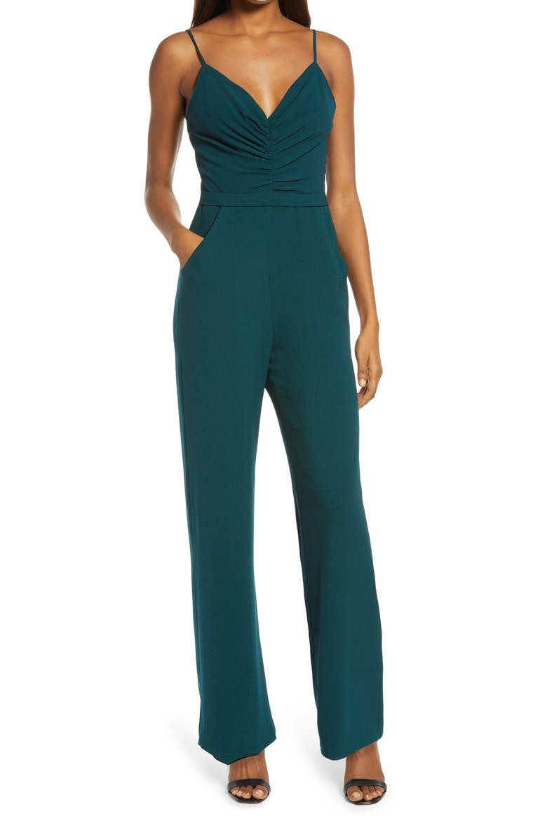 Dress The Population Emmet Gathered Crepe Jumpsuit | Nordstrom | Nordstrom