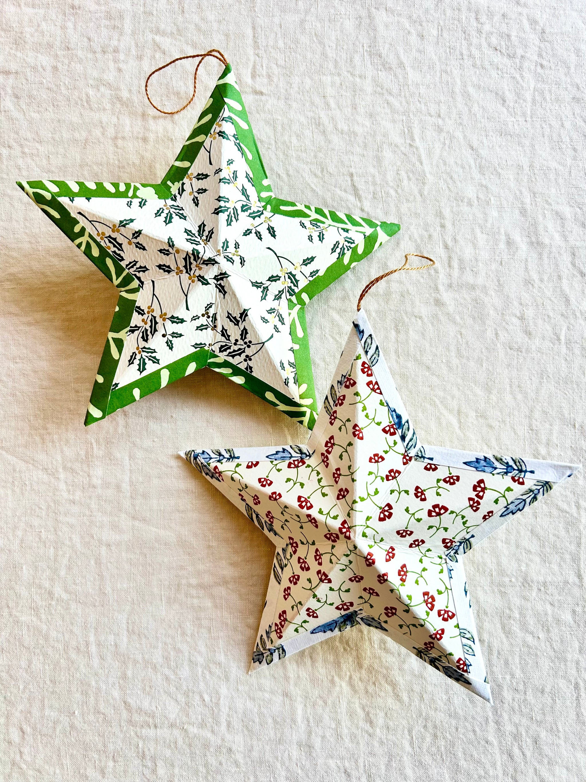 Italian Paper Star Ornament - S/2 - I | the ARK elements