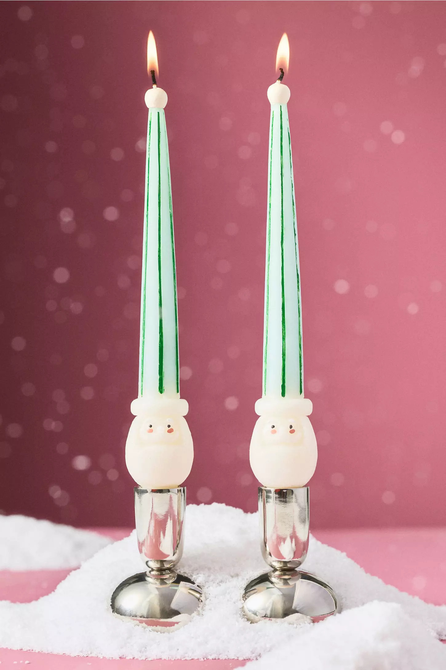 Santa Taper Candles, Set of 2 | Anthropologie (US)