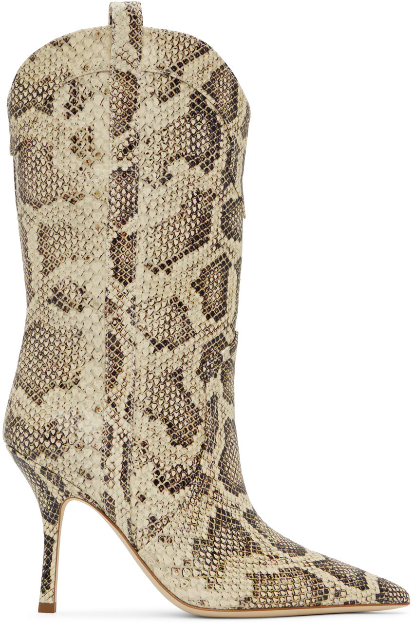 Paris Texas Beige & Brown Paloma Boots | SSENSE