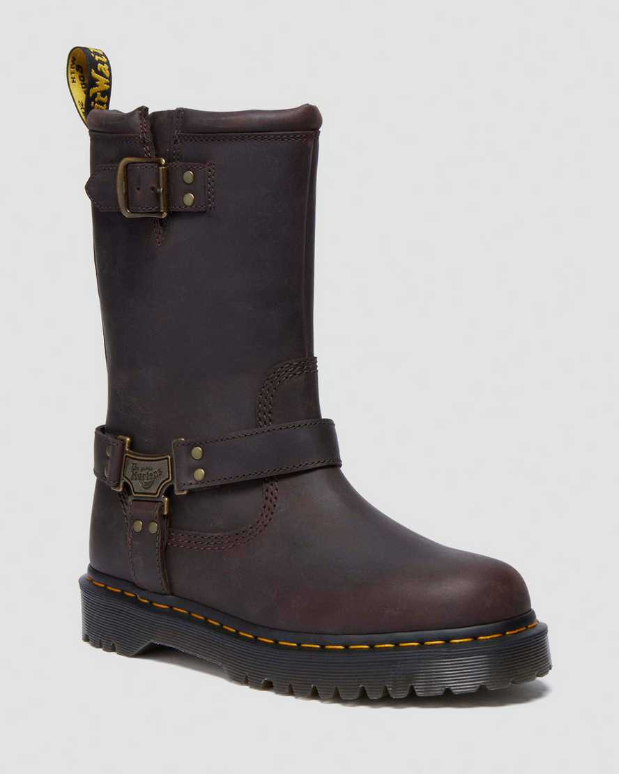 Anistone Hi Leather Biker Boots | Dr. Martens