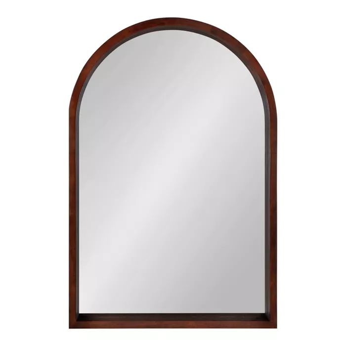 24&#34; x 36&#34; Hutton Arch Wall Mirror Walnut Brown - Kate &#38; Laurel All Things Decor | Target