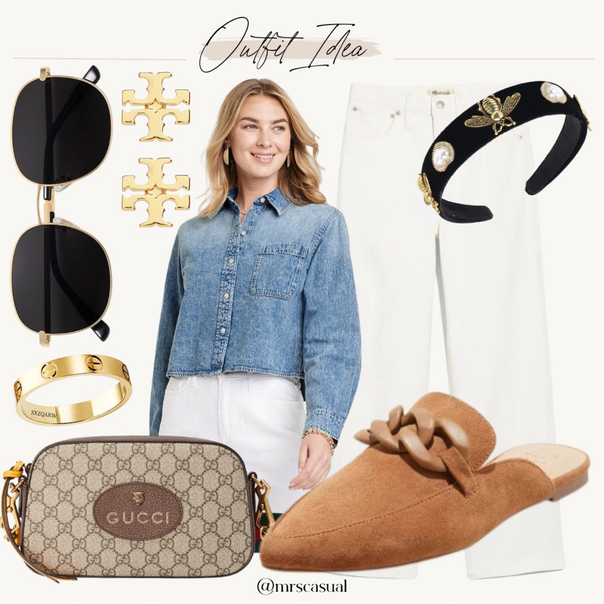 Target denim cropped button down and white wide leg jeans to transition into Fall #LTKfindsunder50

#LTKitbag #LTKSeasonal