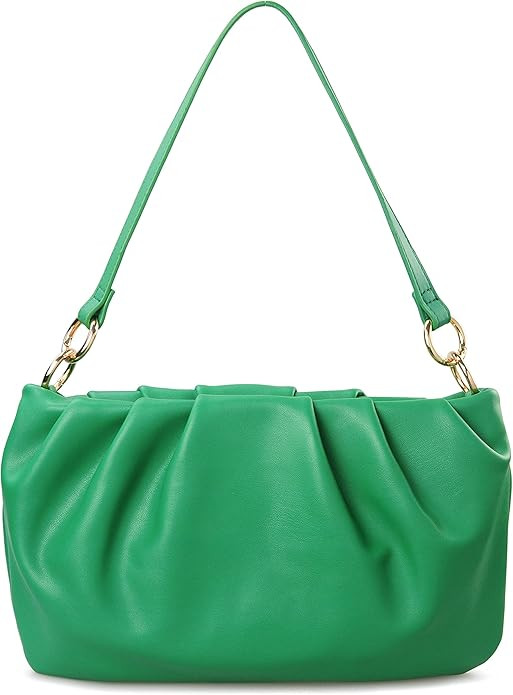 Women Ruched Shoulder Handbag Cloud Pouch Hobo Bag Convertible Clutch Soft Vegan Leather Cross bo... | Amazon (US)