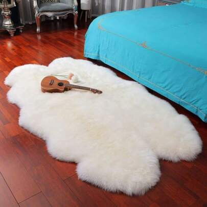 Real Sheepskin Rugs, Wool Rugs, Fur Rugs, Fluffy Fluffy Fur Rugs, Living Room, Bedroom Real Sheepskin Rugs, Rugs, Sofas, Cushions, Seat Covers Ivory W | SHEIN
