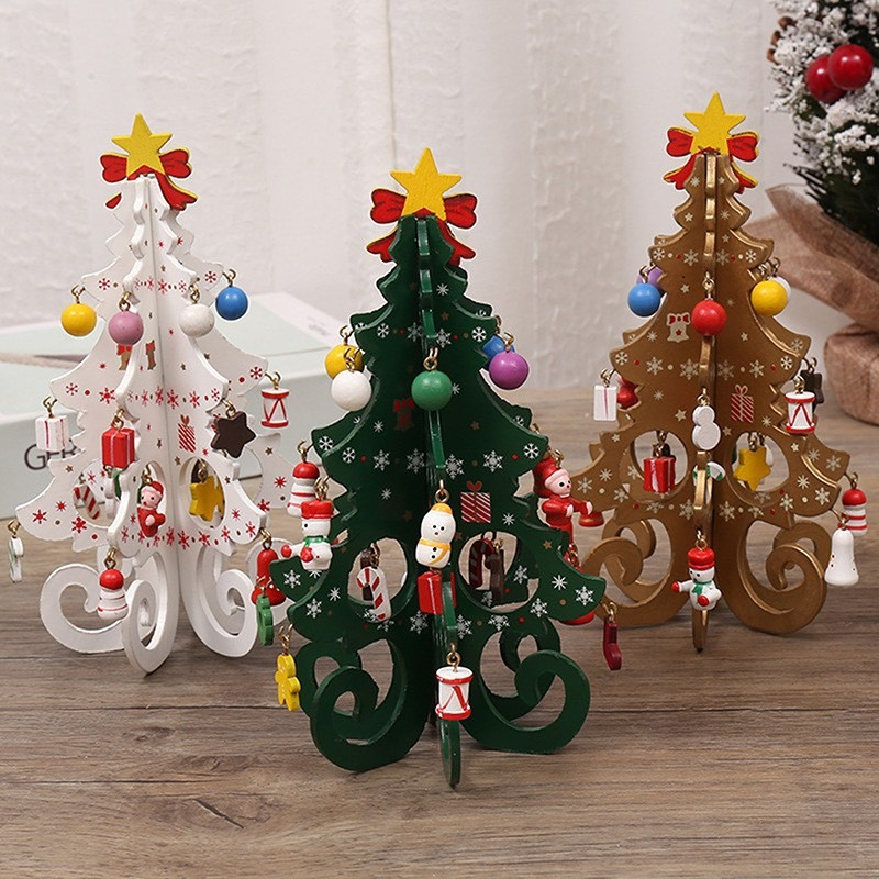 Ornamento de Mesa de Natal, Pinheiro Com Estrela Decoração de Natal M - Allmini | Shopee (BR)