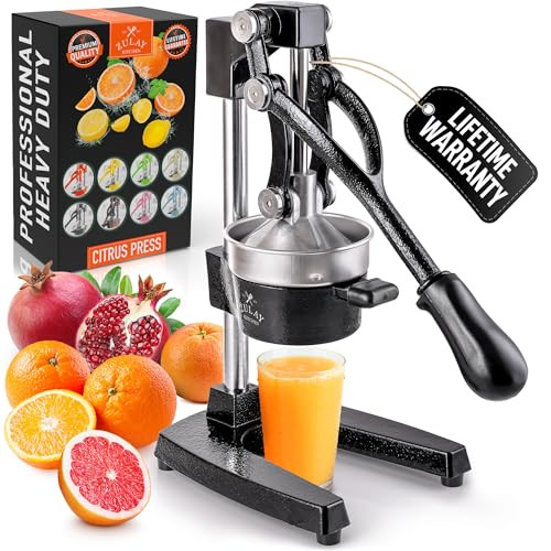 Zulay Kitchen Cast Iron Juicer - Heavy Duty Orange Juicer with Detachable Strainers for Easy Clea... | Amazon (US)