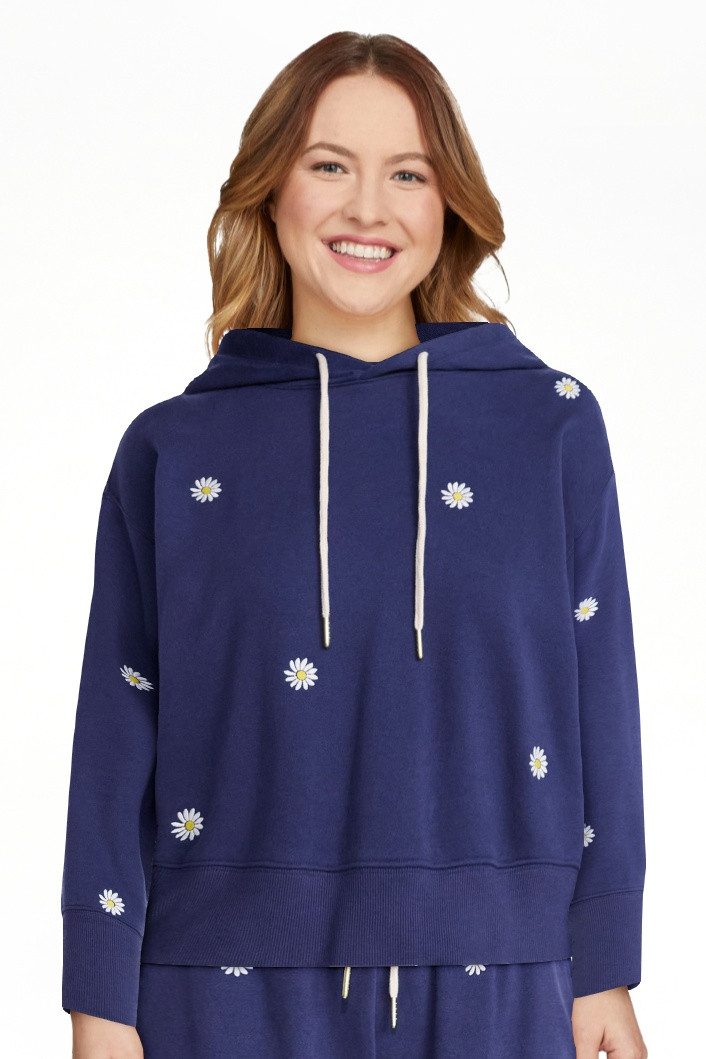 Free Assembly Women’s and Women’s Plus Cropped Embroidered Pullover Hoodie Sweatshirt, Sizes ... | Walmart (US)