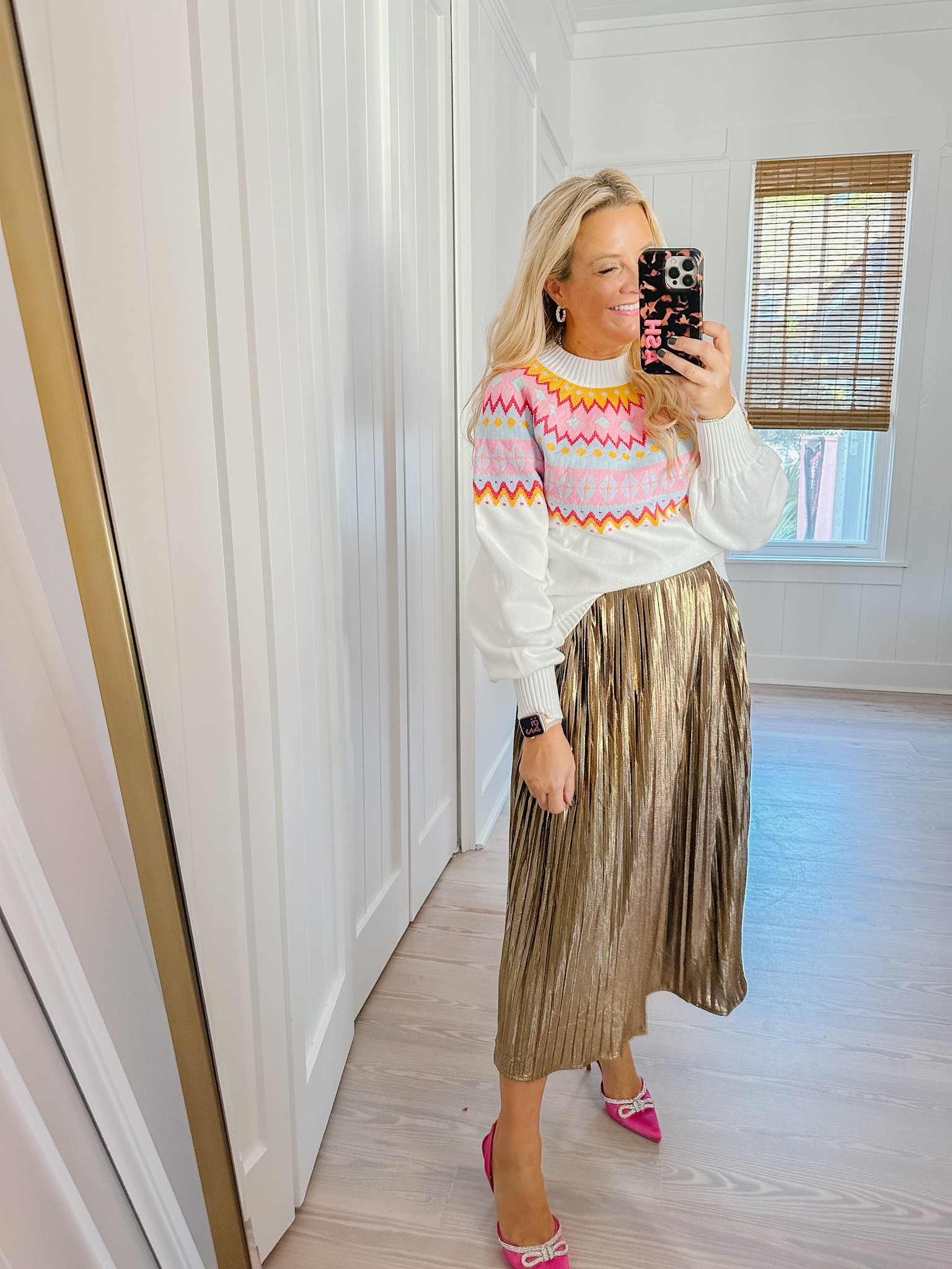 Fair aisle and shimmer are always my fave. Wearing a small in both. Code FANCY15 for 15% off  

#LTKSeasonal #LTKHoliday #LTKstyletip