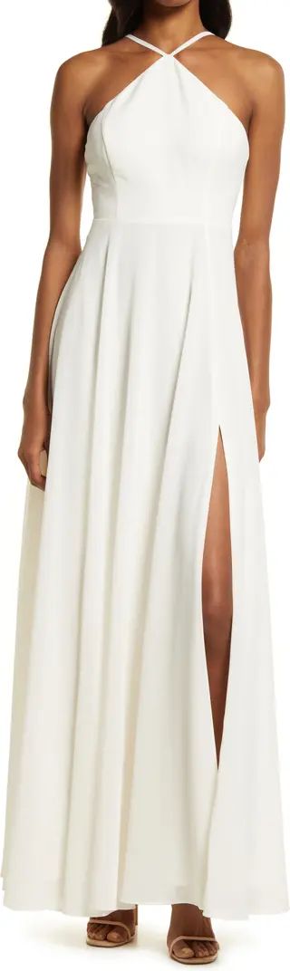 Lulus Absolutely Breathtaking Halter Gown | Nordstrom | Nordstrom