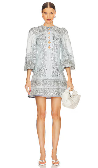 Matchmaker Keyhole Mini Dress in Blue Bandana | Revolve Clothing (Global)