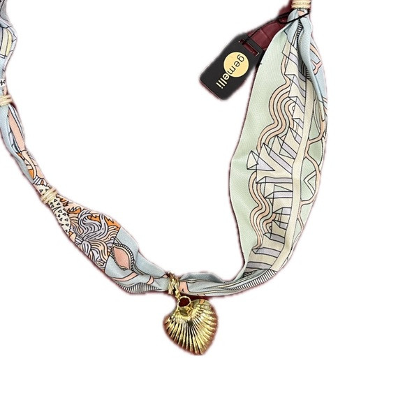 NWT ⚜️🩵⚜️ Piper K adjustable scarf necklace | Poshmark