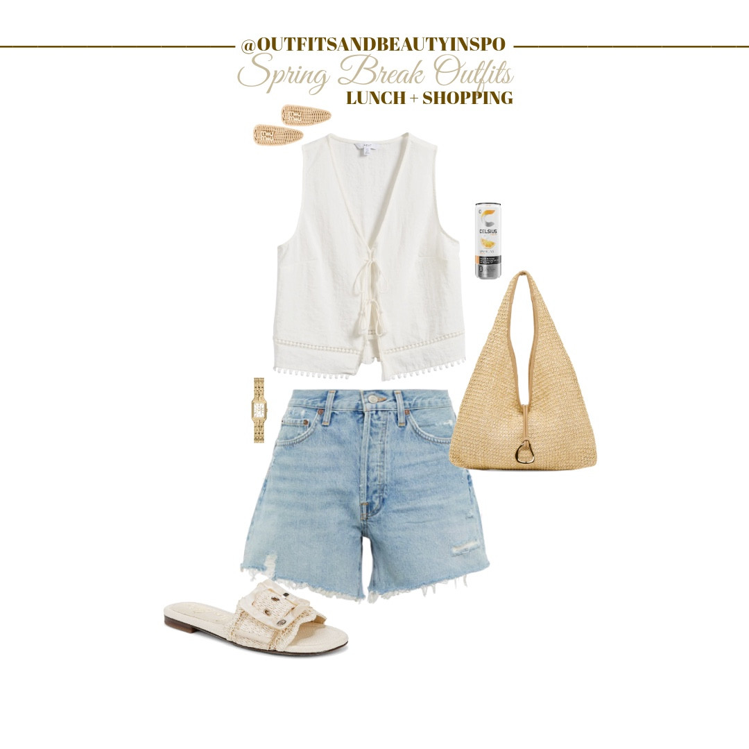 Spring break outfit inspo: lunch’s bd shopping walking around the day!

Spring break freshman Destin beach beachwear outfit inspired trendy affordable daily drills shopping sandals rattan jean shorts linen#LTKFindsUnder50 

#LTKSeasonal #LTKBeauty