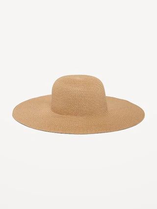 Wide-Brim Straw Sun Hat for Women | Old Navy (US)