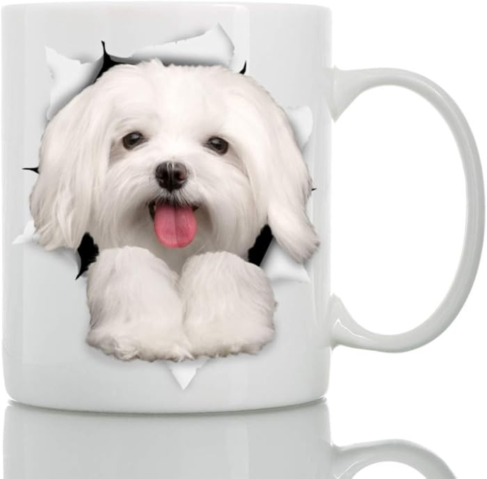 Funny Maltese Dog Mug - Ceramic Funny Coffee Mug - Perfect Dog Lover Gift - Cute Novelty Coffee M... | Amazon (US)